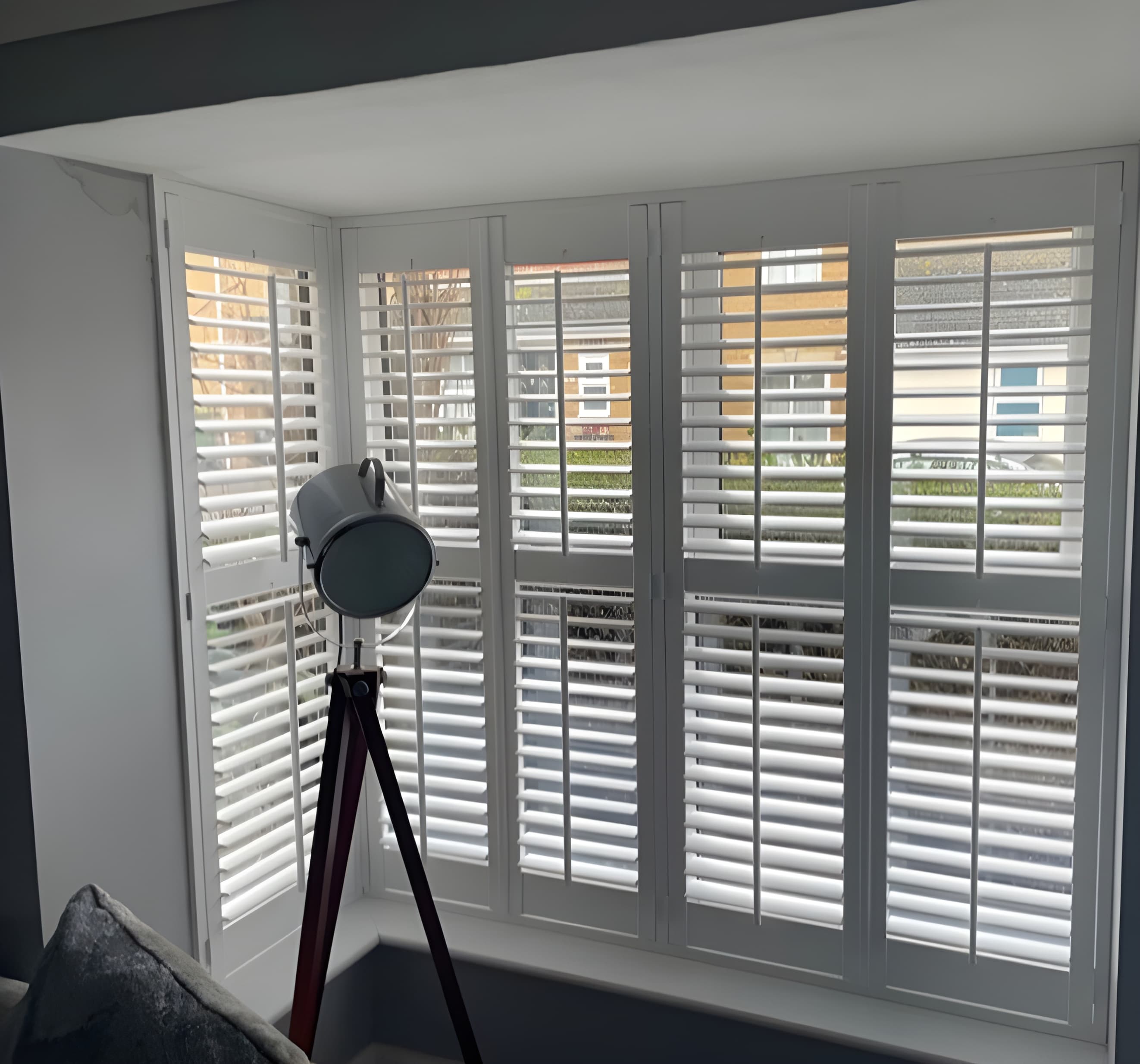 Square bay shutters